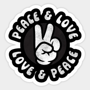 Peace & Love & Love & Peace Sticker